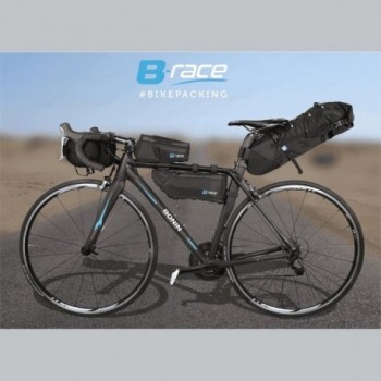 Borsa Manubrio Impermeabile 7L Nera in Nylon per Bikepacking - 40x15 cm - 2 - Borse e bauletti - 8053329967648