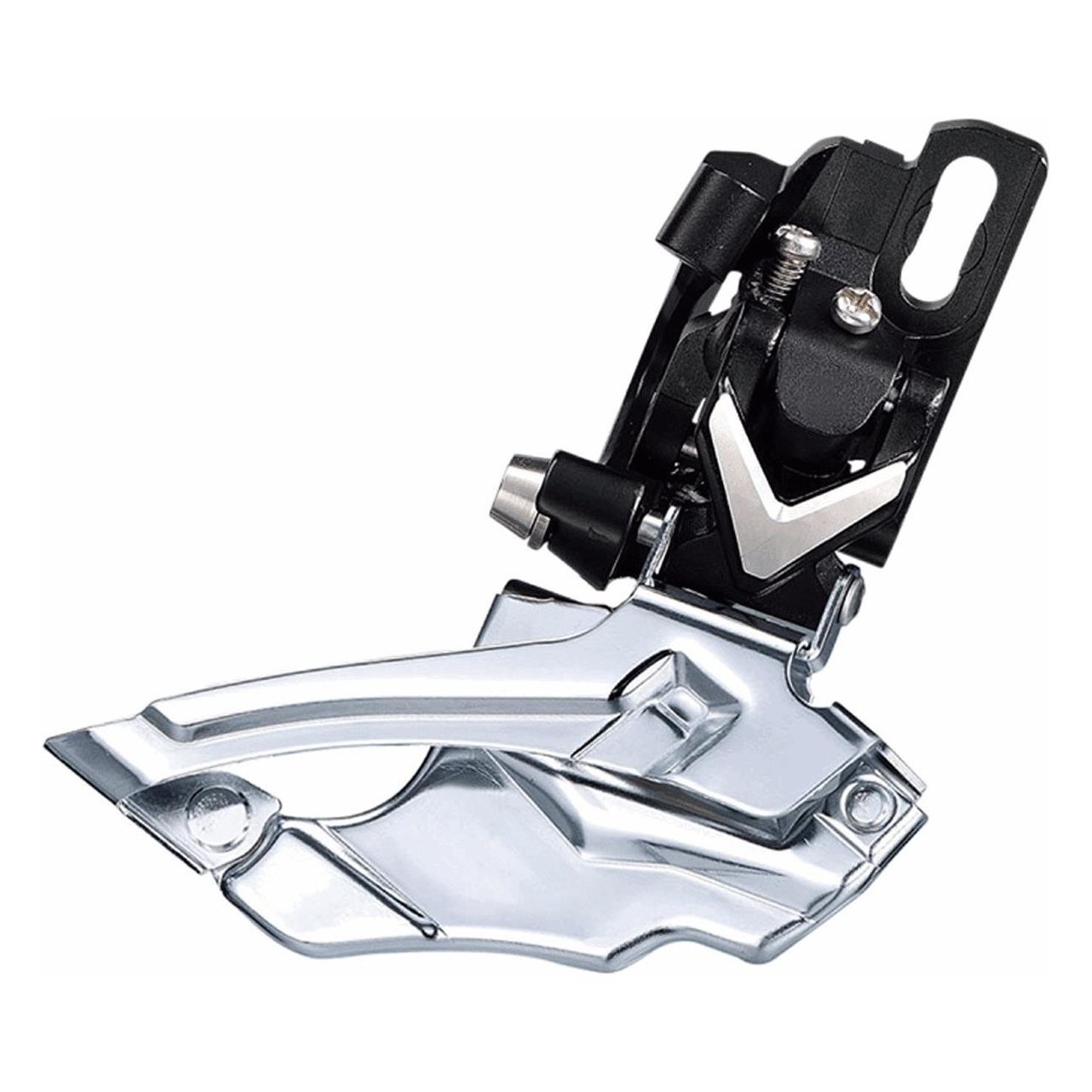 SHIMANO 3x10V MTB Derailleur in Black/Silver Aluminum, Lightweight & Durable - 1