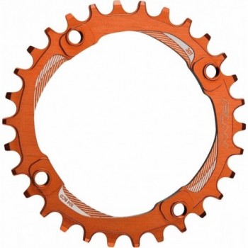 34T Orange 7075 Aluminum CNC Chainring, Shimano Compatible BCD 104mm - 1