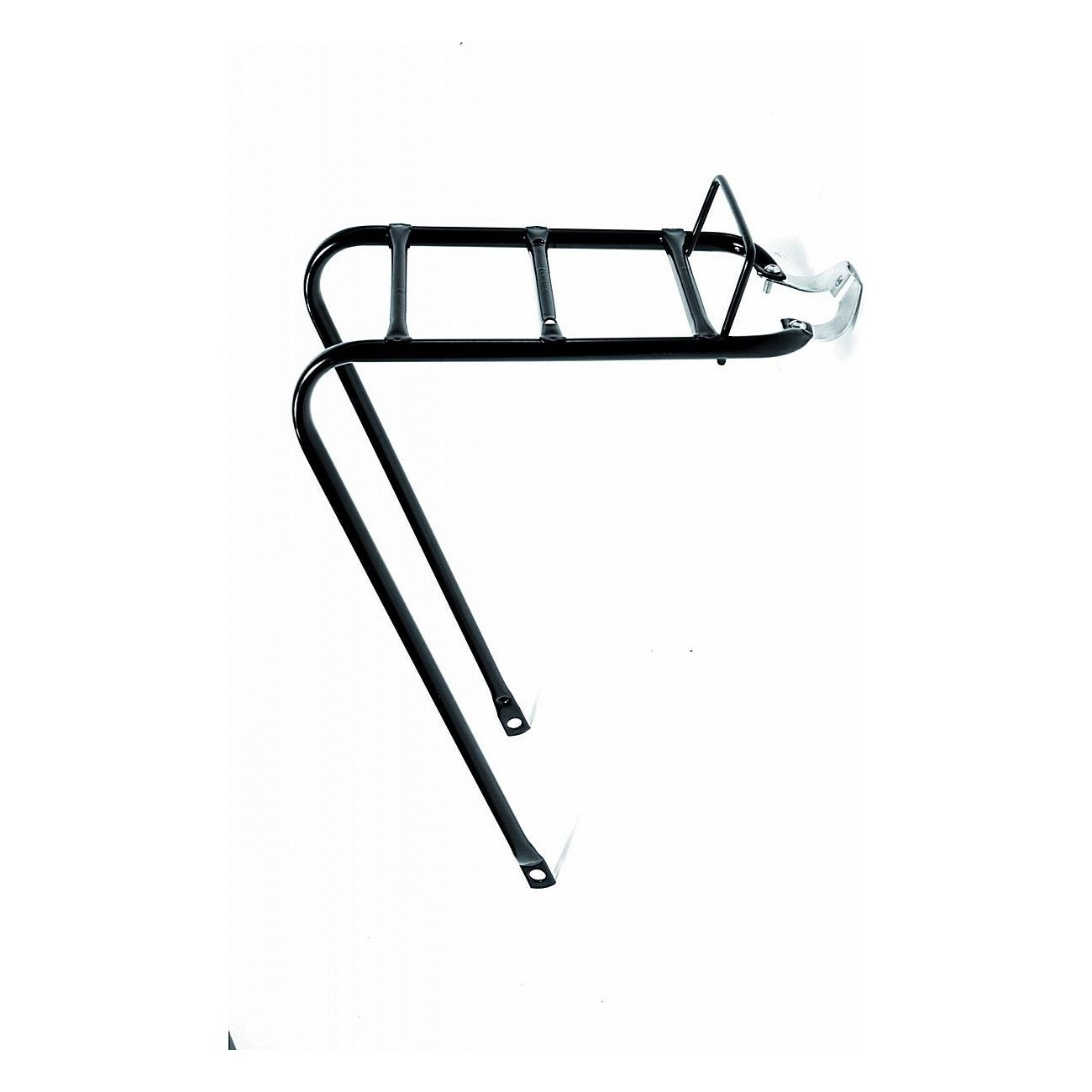 Front Iron Basket Holder for 26' Bikes - Black, Sturdy and Elegant - 1