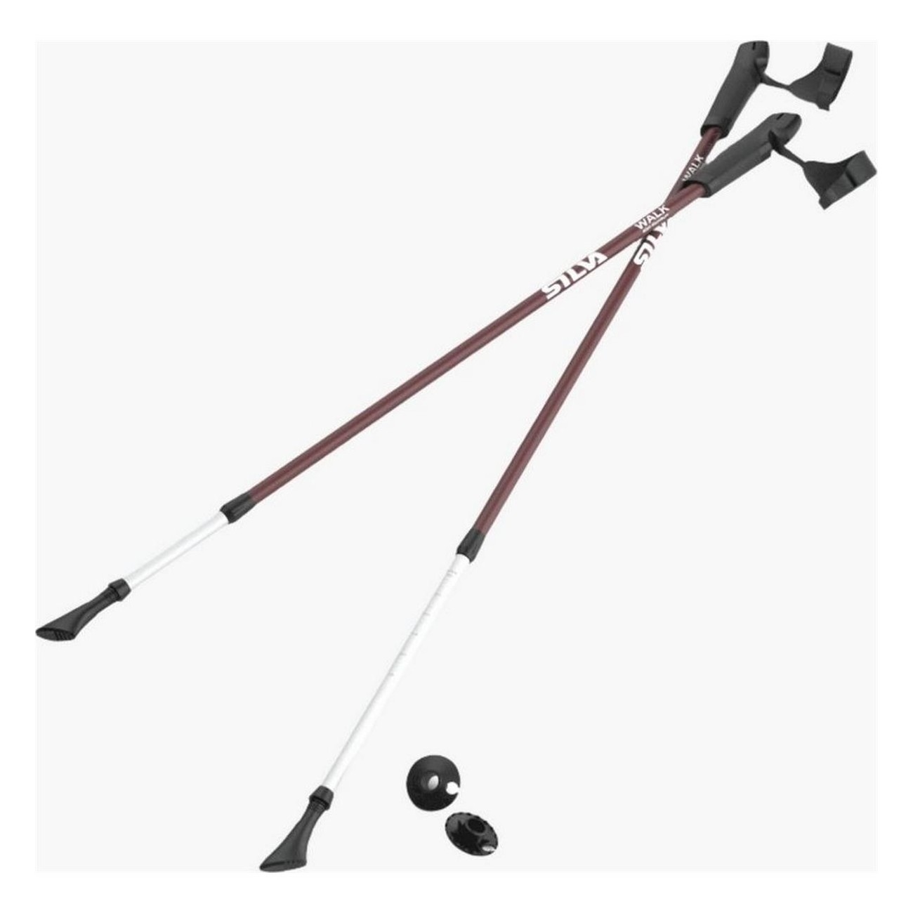 Silva 6061 Aluminum Trekking Poles with Rubber Handles, Adjustable 105-140 cm - 1