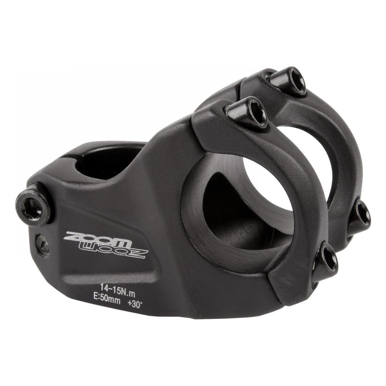 Attacco Manubrio Ahead Zoom Downhill in Alluminio Nero Opaco 31,8 mm x 50 mm con Angolo di 30° - 1 - Attacchi manubrio - 0698238