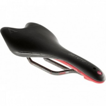 Selle Skylite Regular 135x275mm Noir/Rouge avec Rail en Carbone, 190g - 1