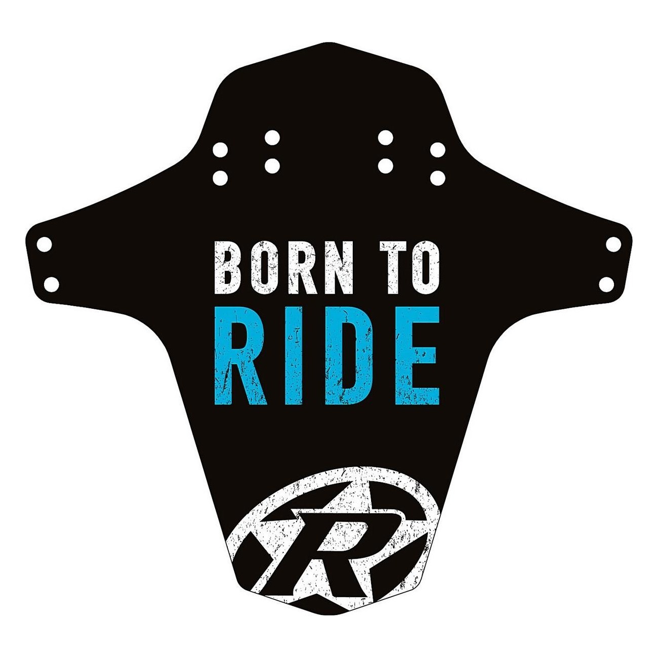 Reverse Born to Ride Mudguard Black/Blue - Front and Rear Mount, Lightweight - 1