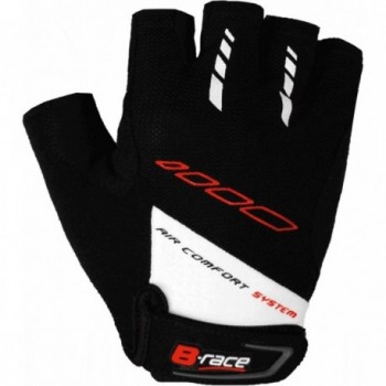 Summer Short Bump Gel Gloves Black/White Size S with Ventilation and Padding - 1