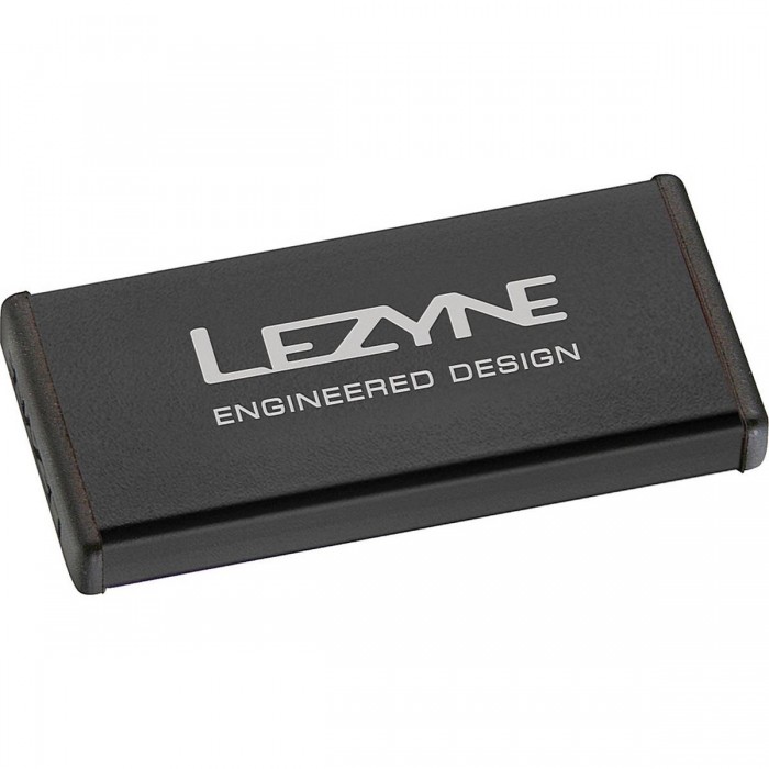 Lezyne Metall Reifen Reparaturset mit Aluminium Box - 6 Patches, 1 Schutz, 1 Schaber, Schwarz - 1