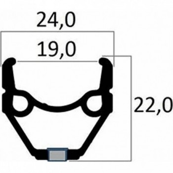 Aluminiumfelge R20 1,75 mit 36 Löchern Schwarz - MVTEK - 1