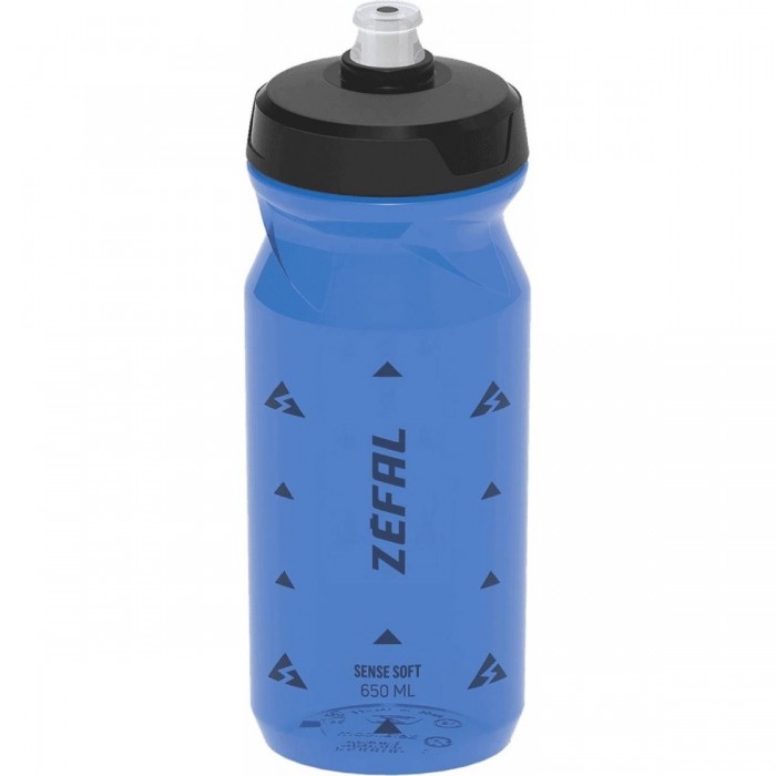 Sense Soft 650ml Transparent Blue Polypropylene Bottle with Ergonomic Design - 1