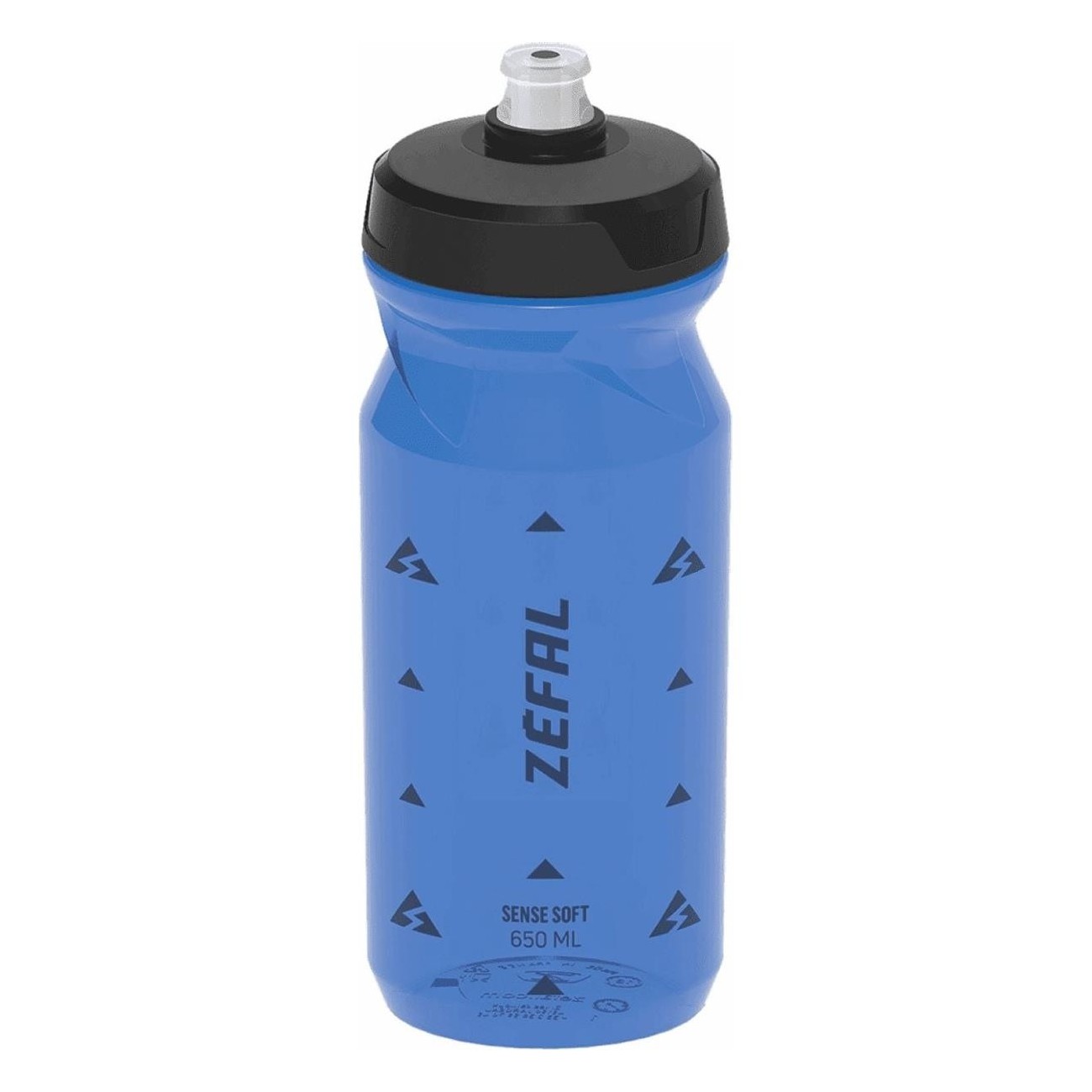 Sense Soft 650ml Transparent Blue Polypropylene Bottle with Ergonomic Design - 1