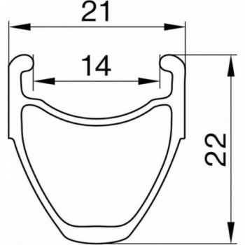 Aro Remerx Alcyon 28' para Bicicleta de Carretera, 32 Agujeros, Aluminio Negro - 2