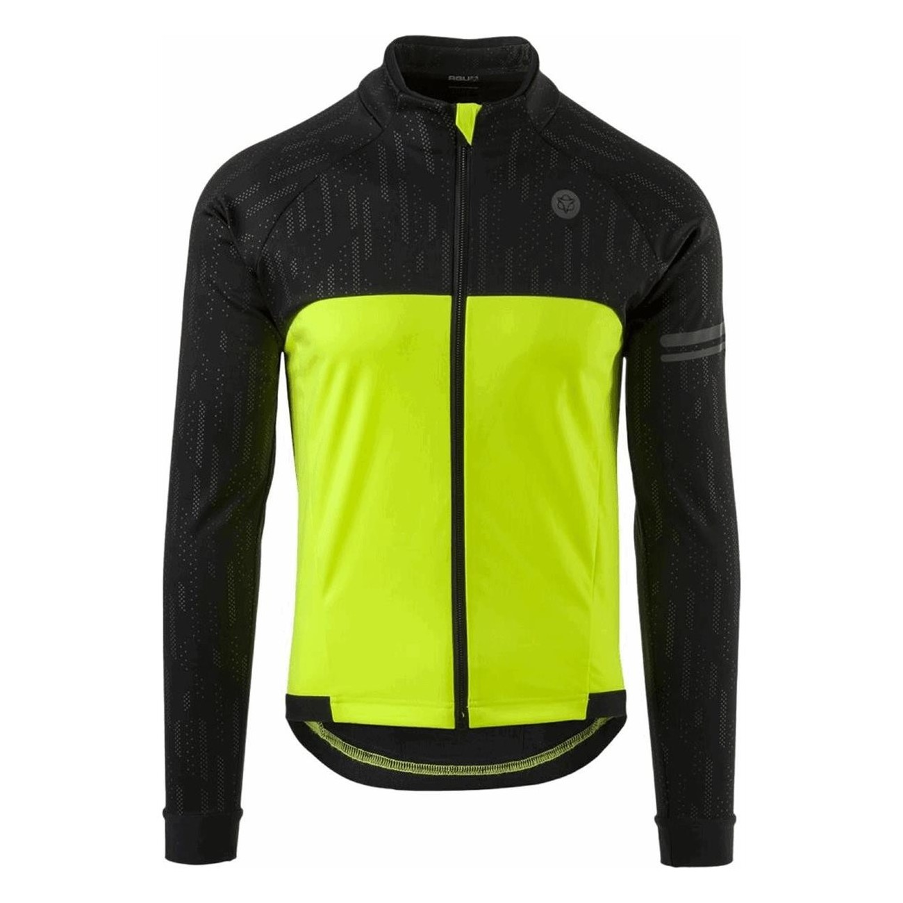 Men's Winter Sport Jacket Black/Yellow 2XL - Water-Resistant, Windproof, High Visibility - 1