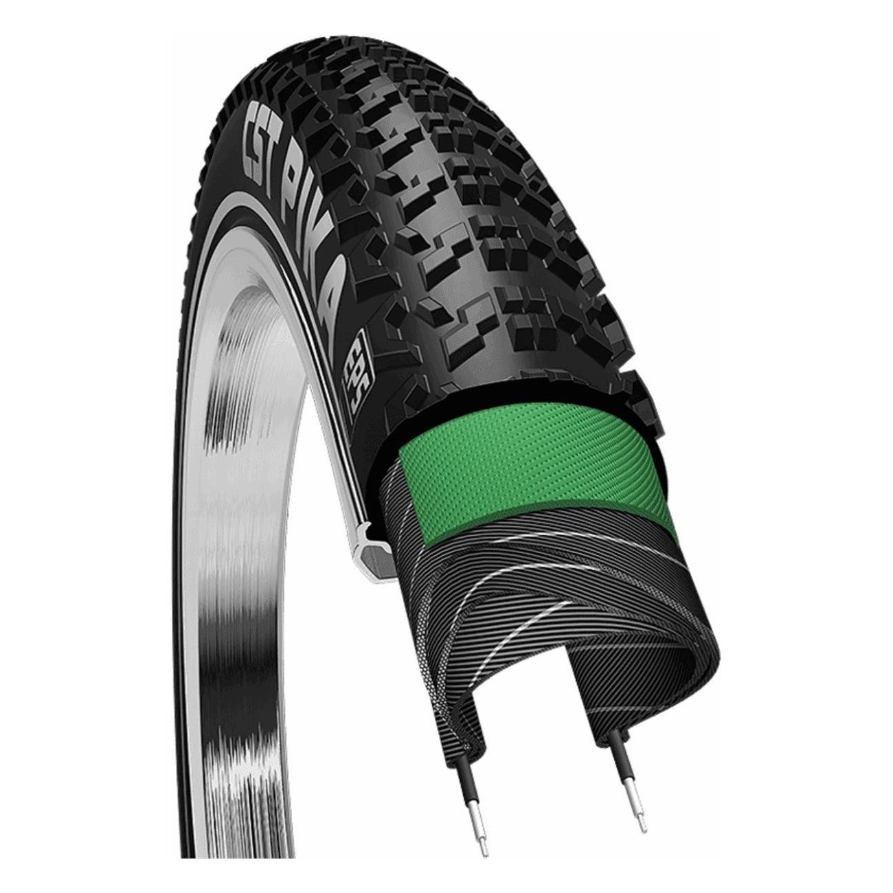 Gravel Tire Pika 700x38 C1894 60 TPI TL Ready Black with Ramp Tread - 1