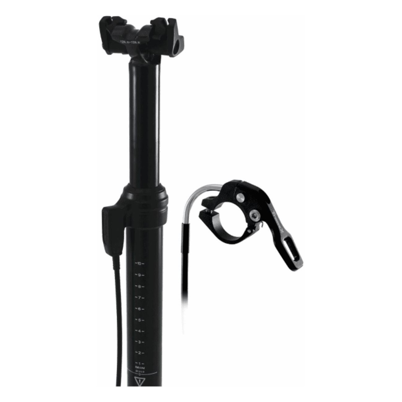 31.6mm Dropper Seatpost, 80mm Travel, 315mm Length, External Cables, Black - 1