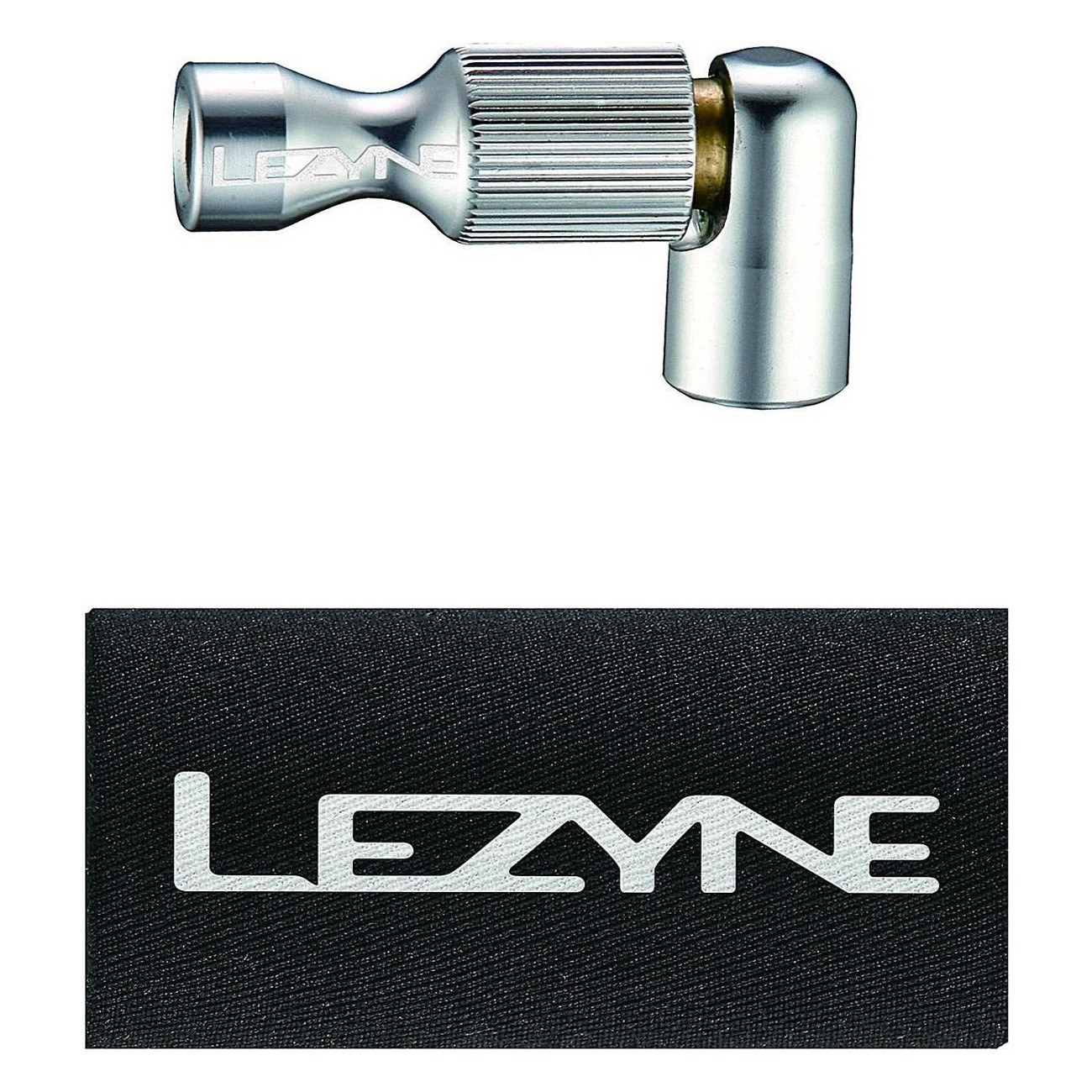 Lezyne CO2 Trigger Drive CNC Pumpe Kopf Silber - Aluminium Auslass für einfaches Aufpumpen - 1