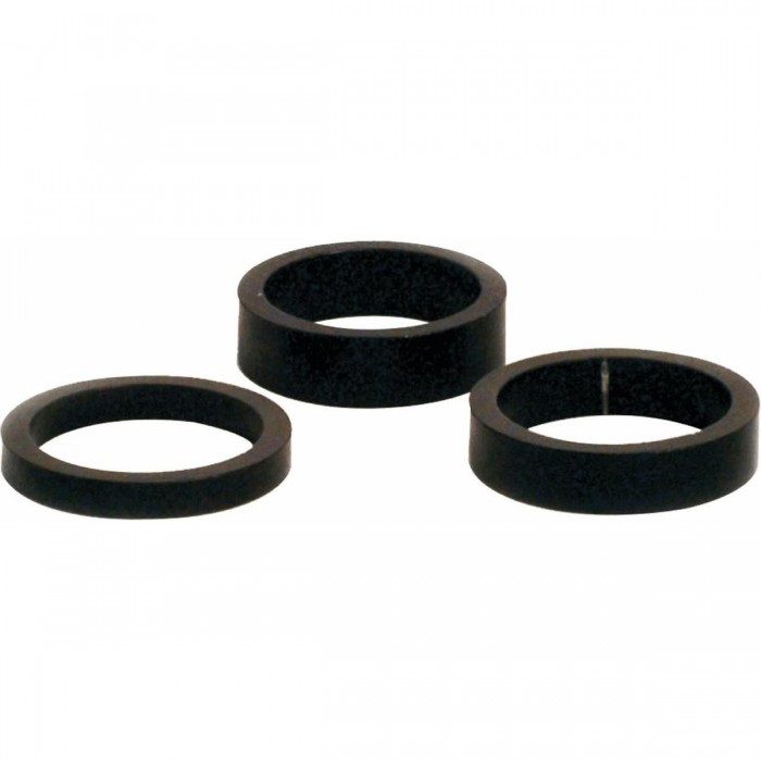 Set of 10 Black Aluminum 10mm Spacers for 28.6mm Handlebars MVTEK - 1