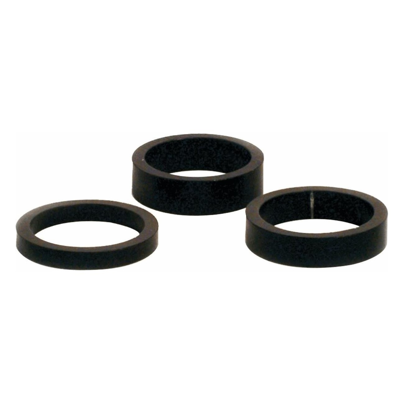 Set of 10 Black Aluminum 10mm Spacers for 28.6mm Handlebars MVTEK - 1