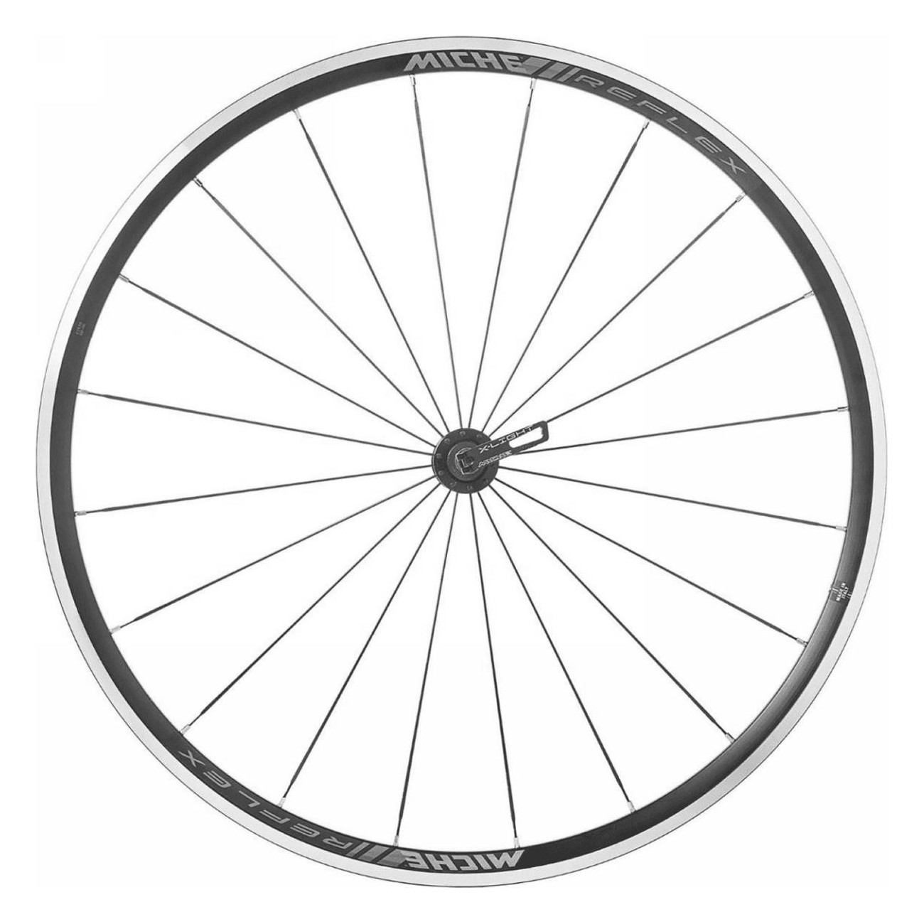 28' Aluminum Front Wheel for Clincher with Black Hub and Medium Profile Rim - 1