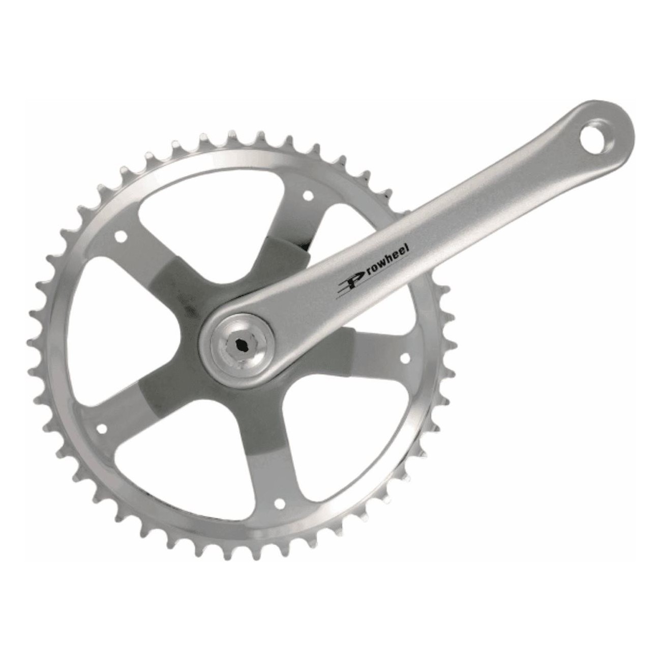 Aluminum Crankset 46D 170mm for Urban/City Bike Silver - 1