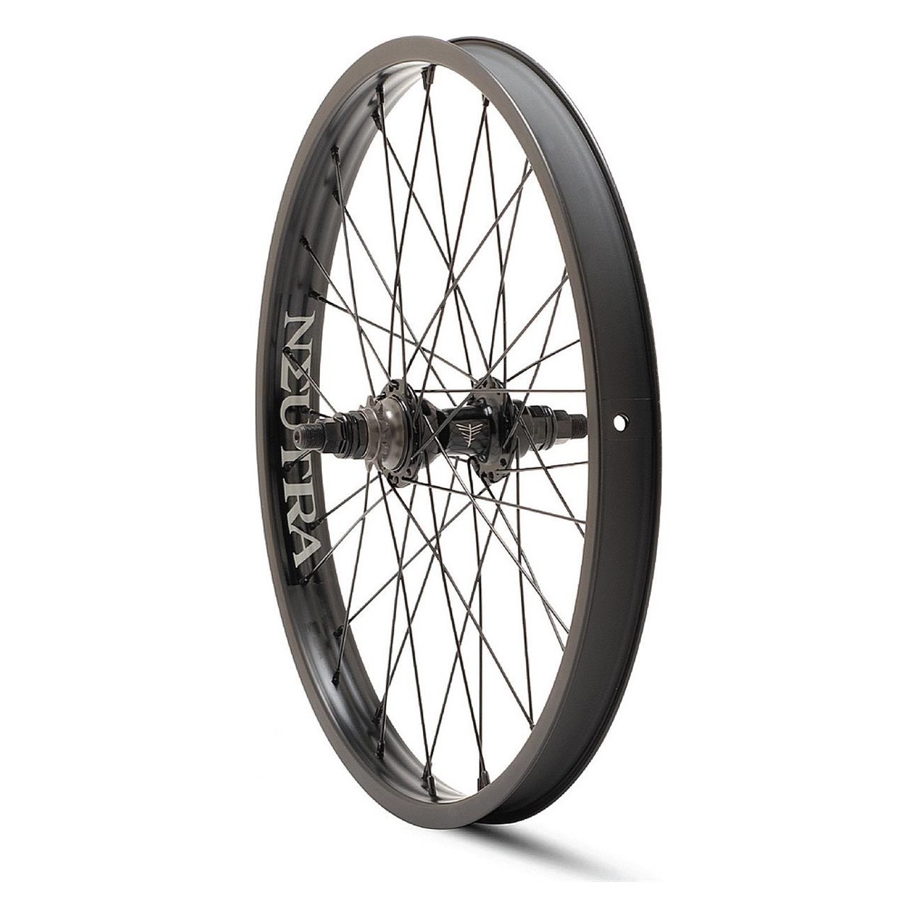 Green Rear Wheel with 9 Tooth Hub and Black Double Wall - 1