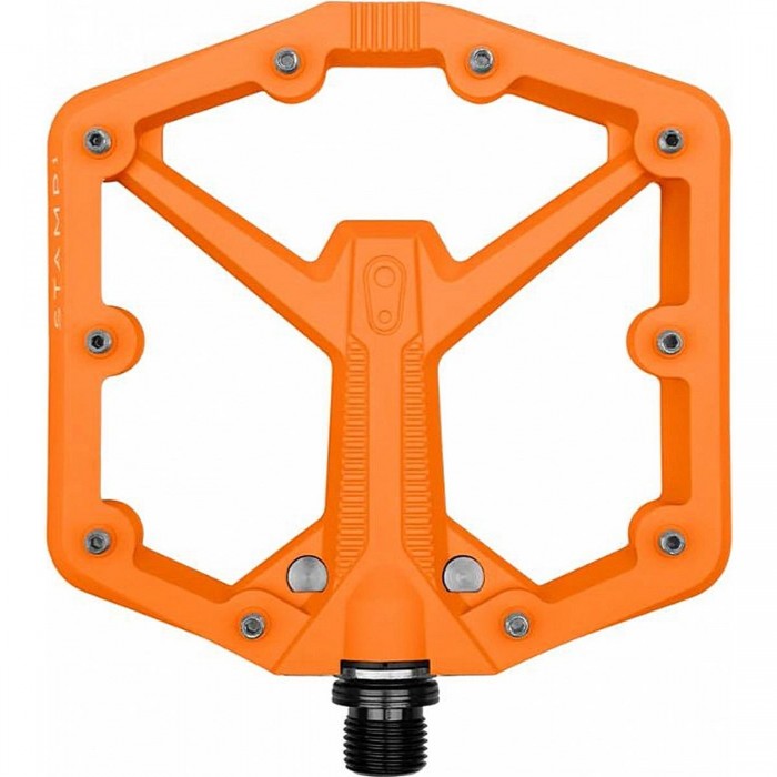 Pedali Flat Crankbrothers Stamp 1 Large Gen 2 Arancione per Freeride, Enduro e Downhill - 1 - Pedali - 0641300168139