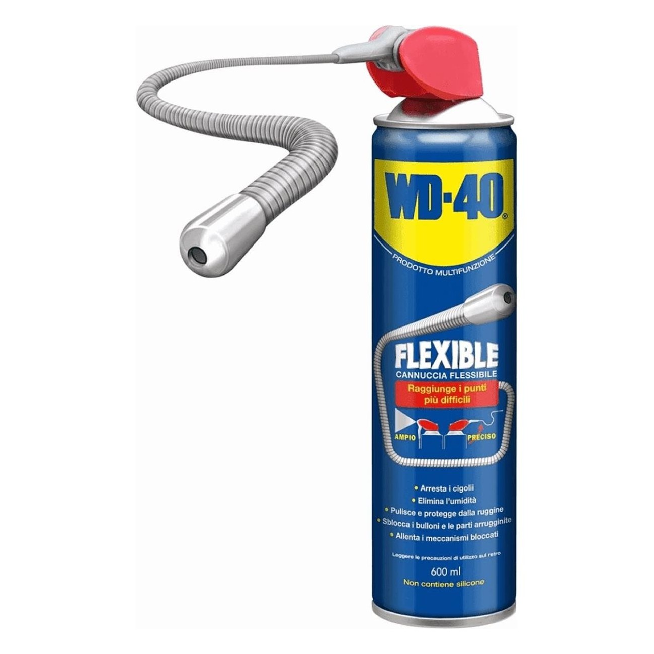 WD-40 Lubrificante Multifunzione 600ml con Cannuccia Flessibile Bi-Spray - 3 - Lubrificanti e olio - 5032227394483