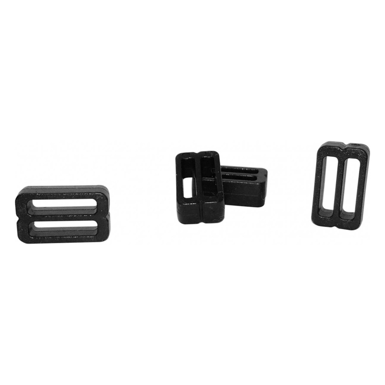 Black Plastic Strap Guides for 23 cm Belts - Pack of 4 Pieces - 1