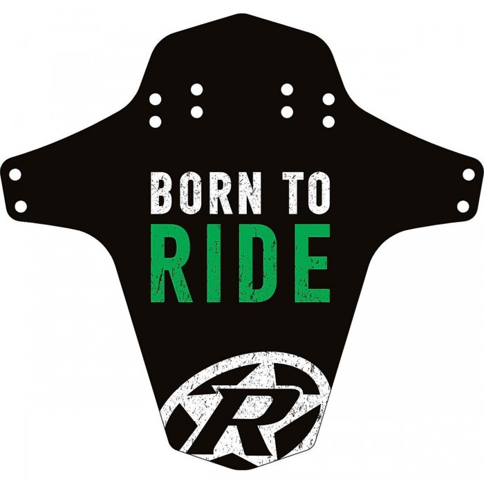 Born to Ride Reverse Fender for Bicycle - Black/Neon Green, Front & Rear Mount - 1