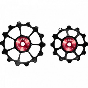 Cema Ceramic Shift Pulleys for Shimano 105/Ultegra (12-14T) - Black - 1