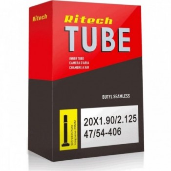 Ritech Inner Tube 20x1.90/2.125 with 29mm Auto Valve for Bicycles - 1