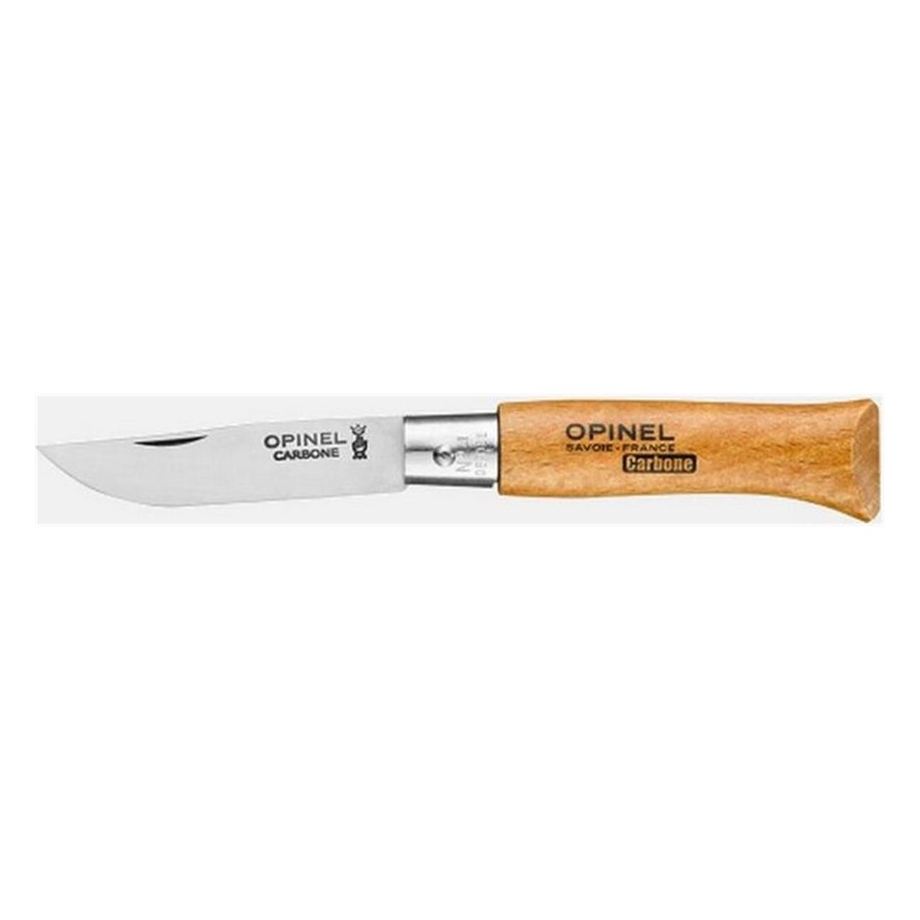 Opinel Viroblock N.4 Taschenmesser aus Kohlenstoffstahl (12 Stück) - Klinge 5 cm, Buchegriff - 1