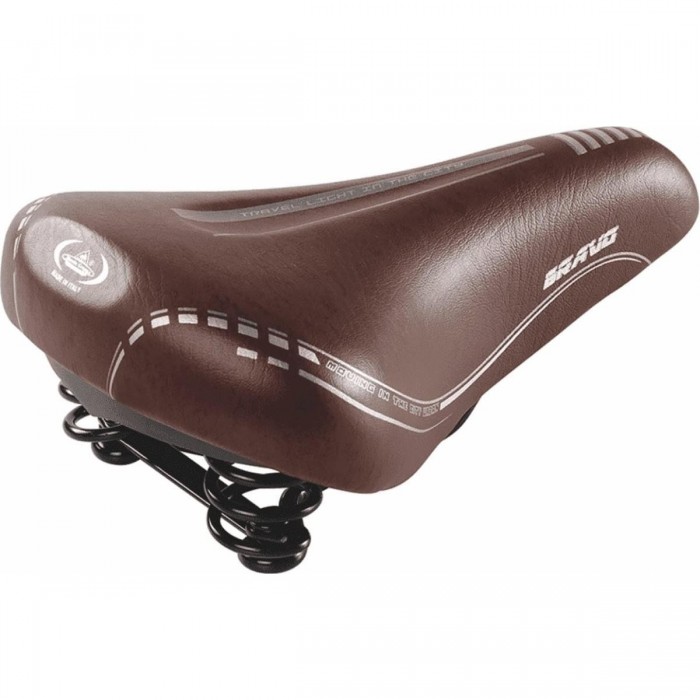 Selle Citybike Bravo Soft Marron 275x180 mm avec Structure à Ressorts et Confort FLEX PU - 1