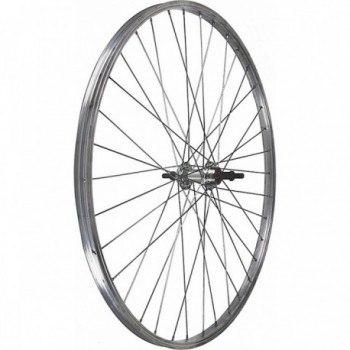 24' x 1.75 Aluminum Rear Wheel for Bicycle, 7 Speed, Ball Hub - 1