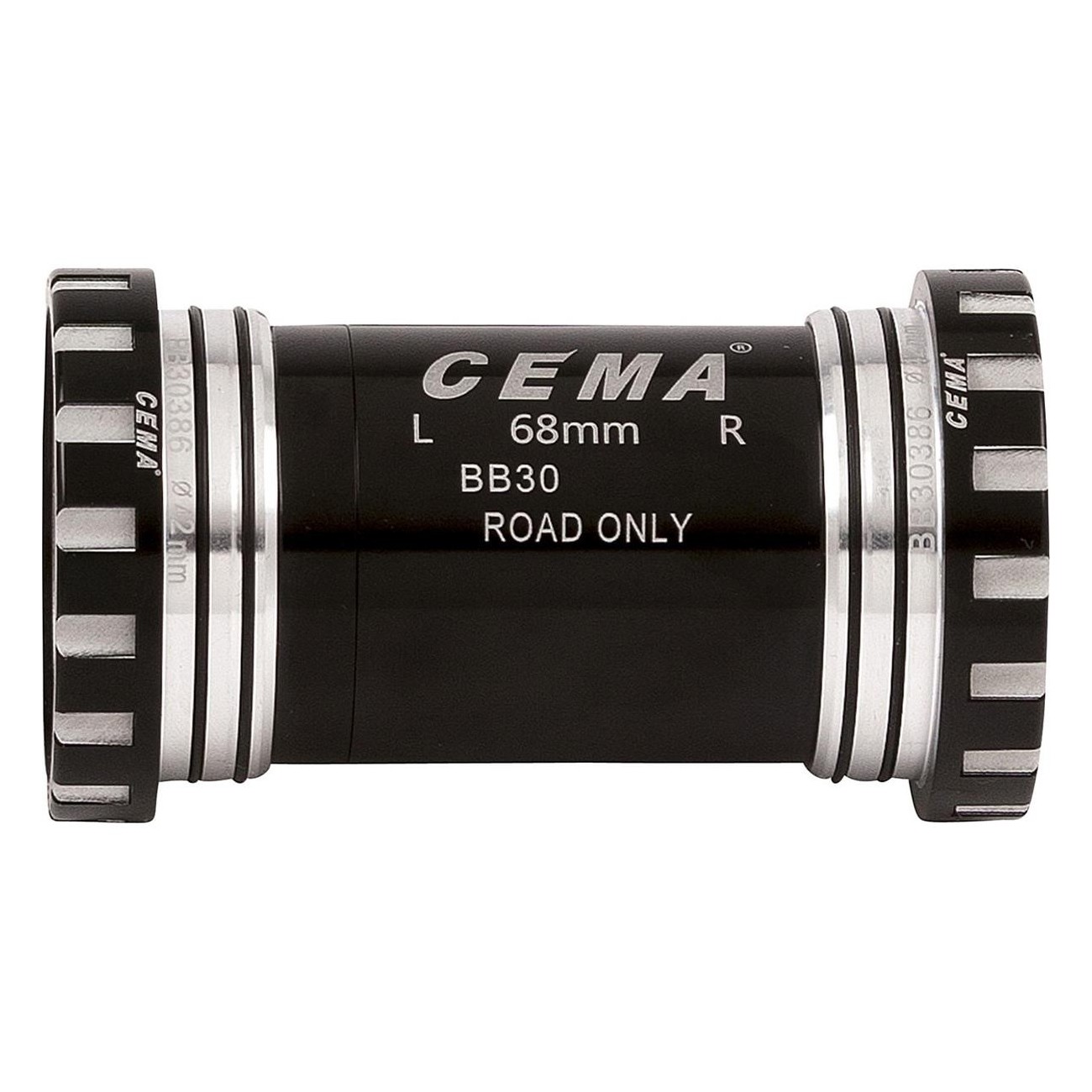 BB30 Interlock Ceramic Bottom Bracket for FSA386/Rotore 30mm, Black - 3