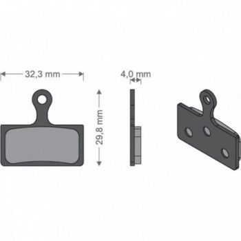 Plaquettes Sinterisées Brenta pour Freins Shimano XTR, SLX, Alfine, Deore, FSA K-Force, REVER MCX1 - 1