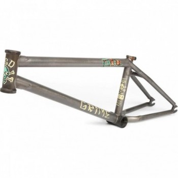 Grime 20.6' Frame in CrMo 4130 Raw for BMX - Minimalist and Durable Design - 1