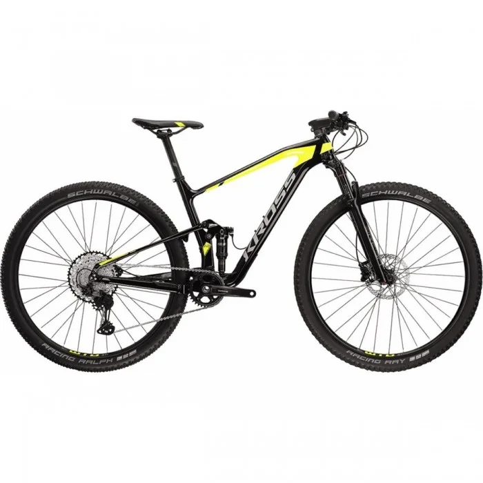 Kross Earth 3.0 Mountainbike Herren 29' Carbon Shimano XT 12V M Schwarz/Lime/Grau - 1