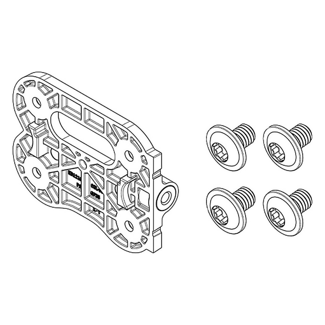 Compacttube Vertikale Befestigungsplatte Kit für Seiten ohne feste Verriegelung (BBP324Y) - 1