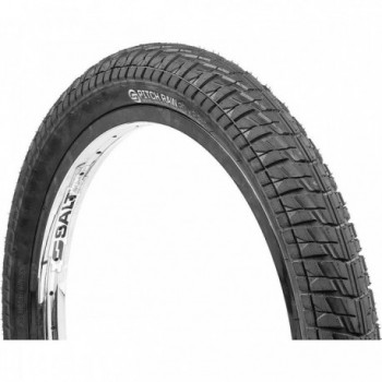 Salt 20x2.25 Black BMX Tire with Block Tread Design - 1