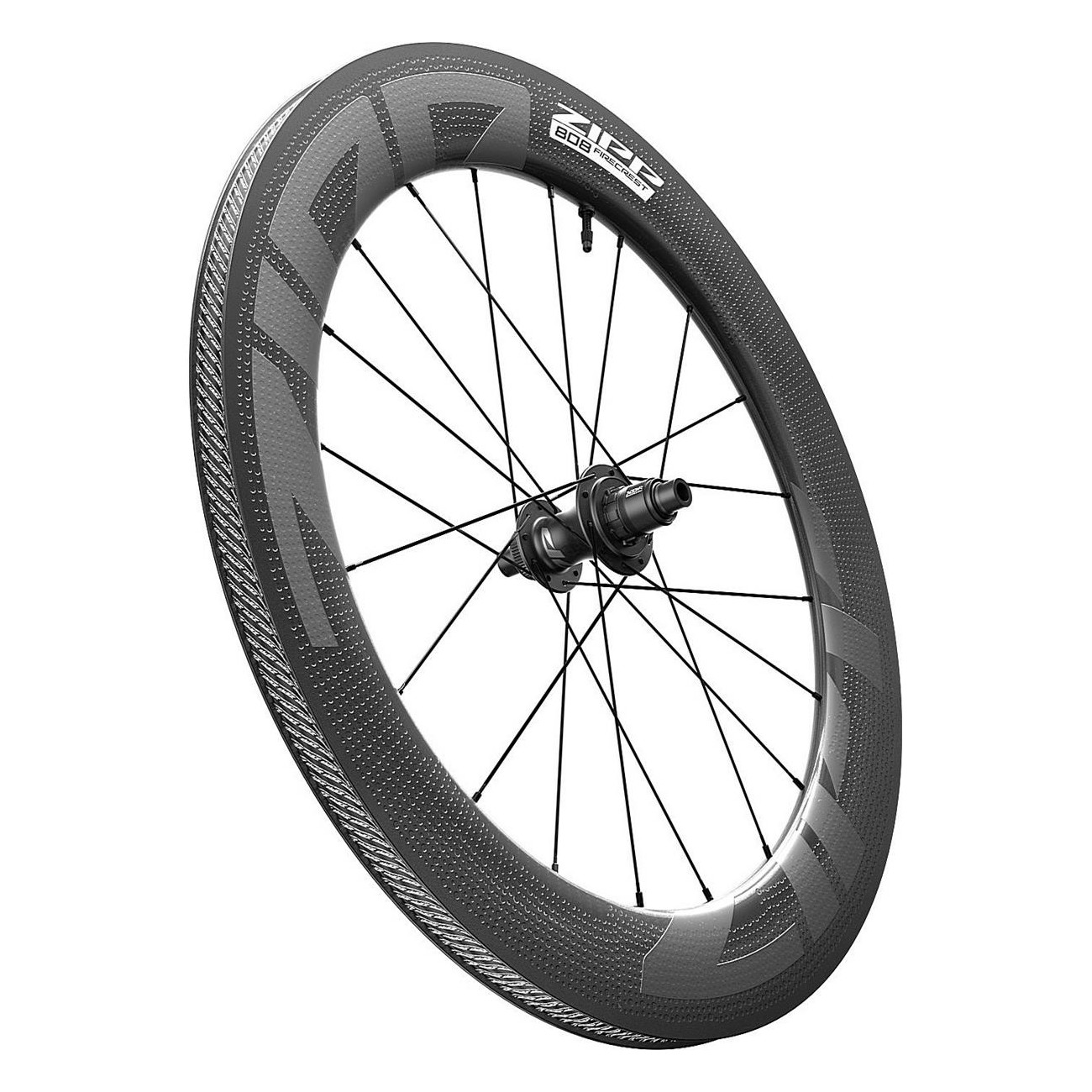 Ruota Posteriore Zipp 808 Firecrest Disc Tubeless SRAM XDR, Cerchio 80mm Aerodinamico - 2 - Ruote complete - 0710845881015