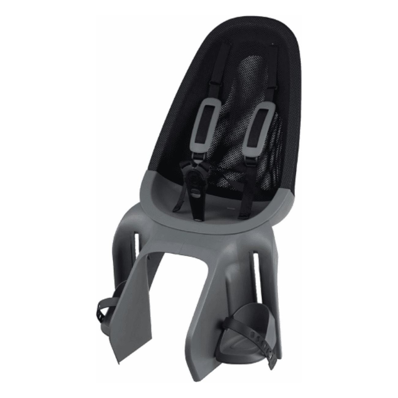 Qibbel Air Black/Silver Rear Seat for Rack, Up to 25 kg, Lightweight & Safe - 1