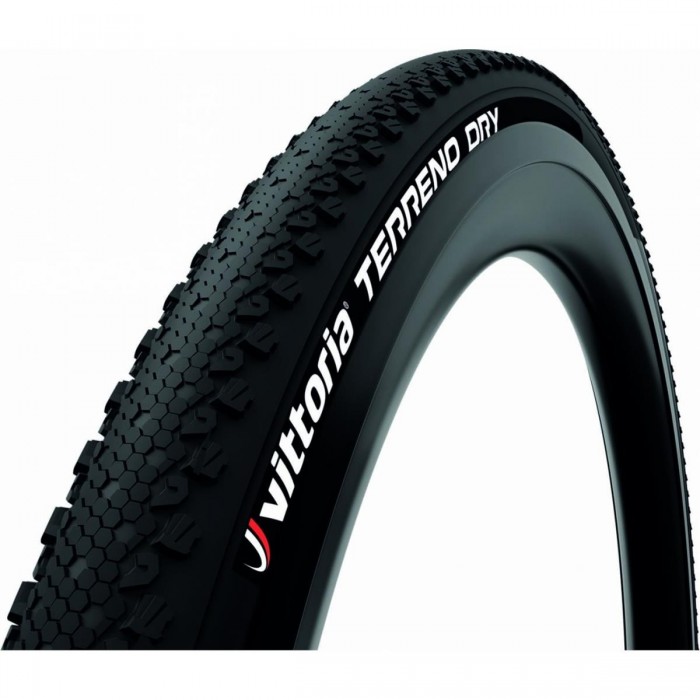 700x35 Tire for Dry and Compact Terrain, Rigid and Black - 1