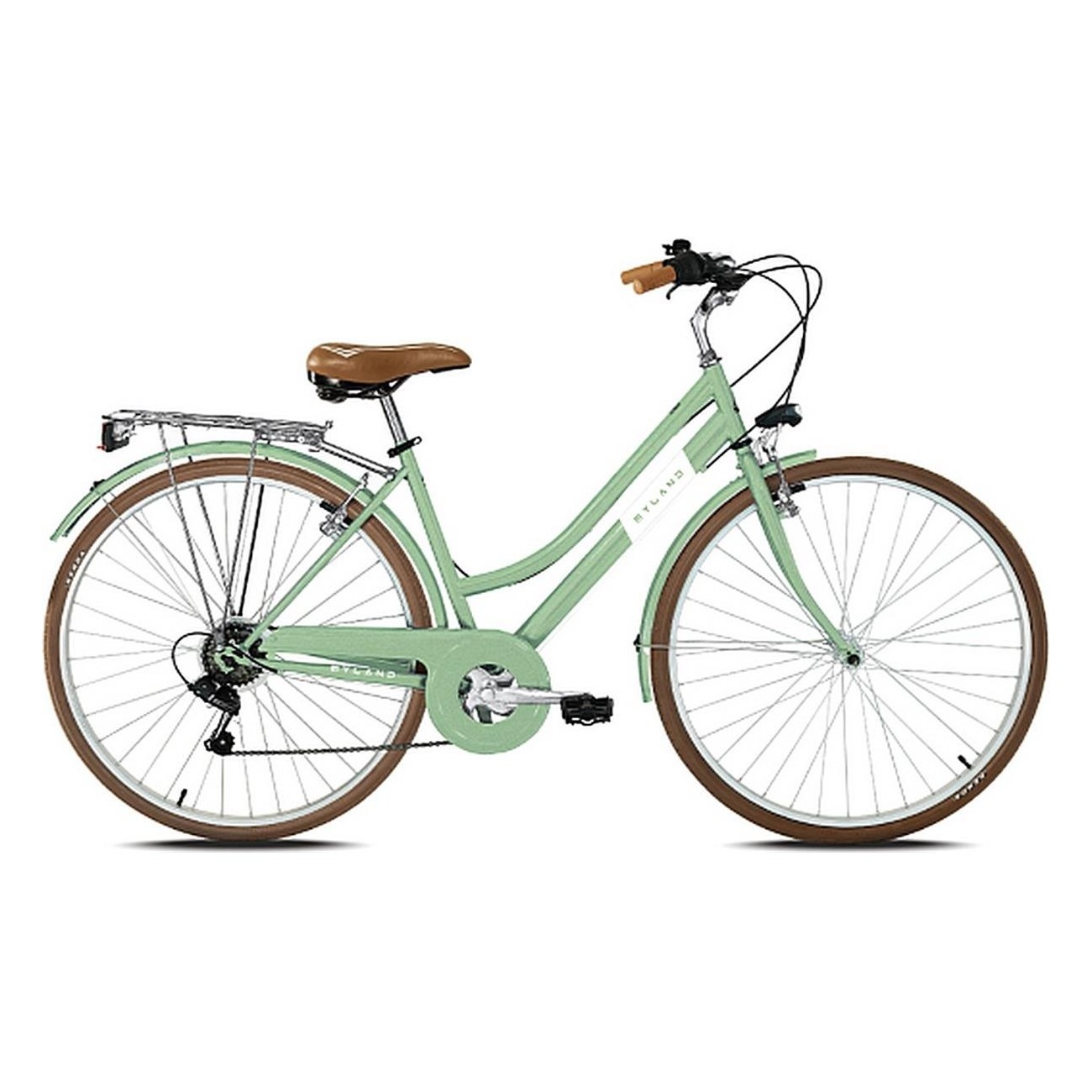 Bicicletta City Donna MYLAND 28' Verde con Cambio Shimano 7V, Taglia S - 1 - City - 8059796061353