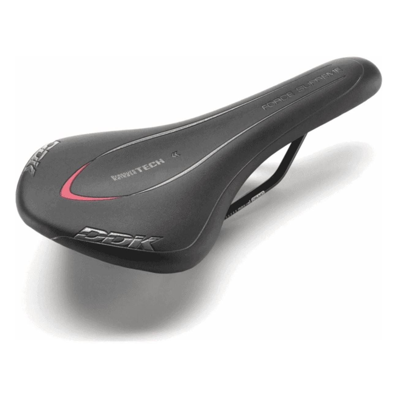 DDk 9009 MTB/Road Saddle Black/Red Steel Skay - 250g, Comfort & Performance - 1