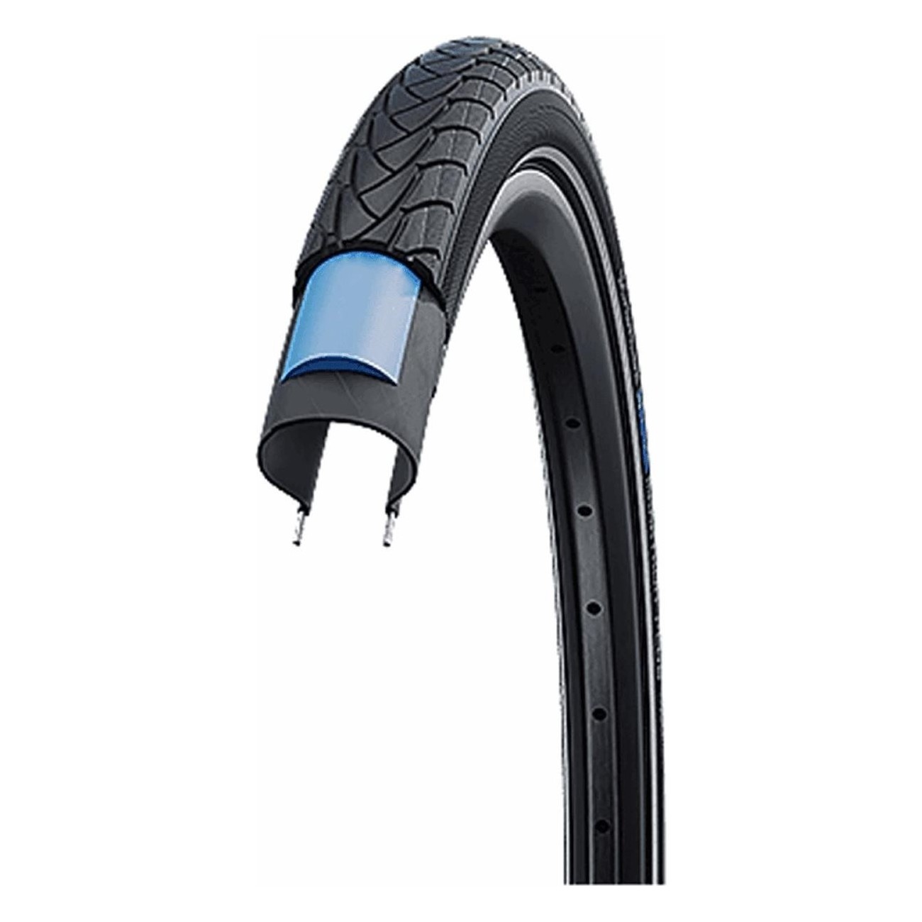 Pneu Schwalbe Marathon Plus 26x2.00 Noir Reflex Rigide pour City Trekking - 1