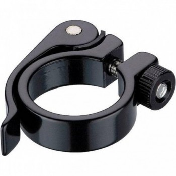 MTB Seat Clamp 31.8mm Black Aluminum - Lightweight and Durable - 1