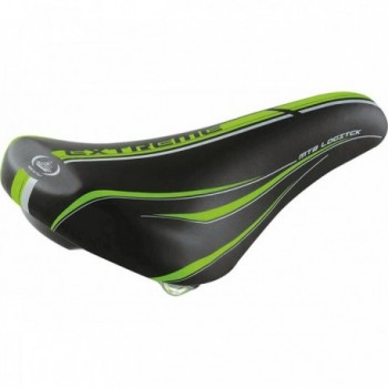 Sella Junior Comfort MVTEK Nero/Verde per Biciclette 20-24 Pollici con Morsetto e Rail in Acciaio - 1 - Selle - 8005586225474