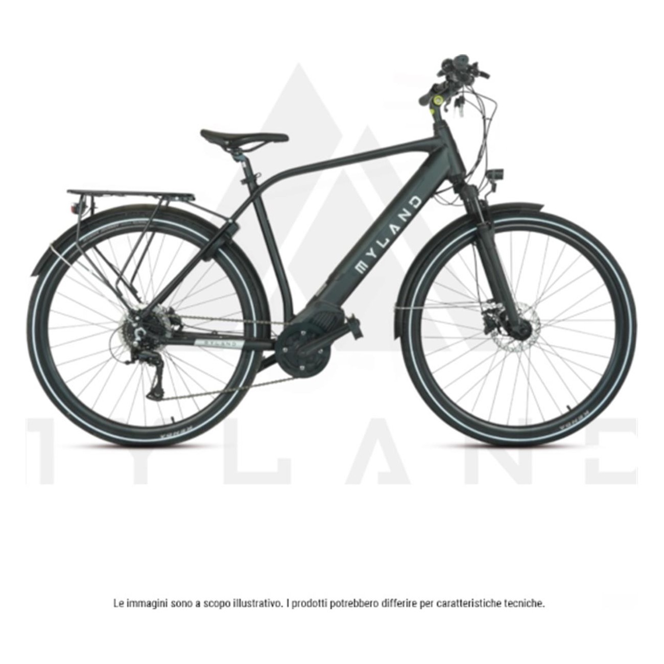 Briantea 28 E-TRK M Electric Bike Black, Size L, Shimano 8V, 28' Wheels - 1