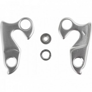 Gancho de Aluminio Plateado S6 para Cuadro de Carbono - Compatible con Derailleurs - 1