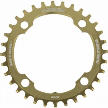 Snaggletooth MTB Chainring 32T 104BCD Gold for 11/12V - Anti-Drop Tech - 1