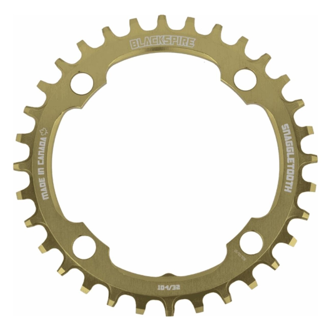 Snaggletooth MTB Chainring 32T 104BCD Gold for 11/12V - Anti-Drop Tech - 1